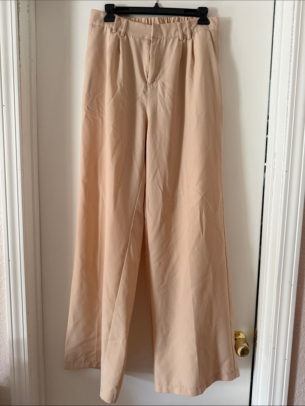 High Waist Tan Trouser Pants